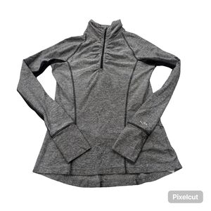 Champion Women's Long Sleeve Gray 1/4 Zip Pullover XS Athletic Active Top